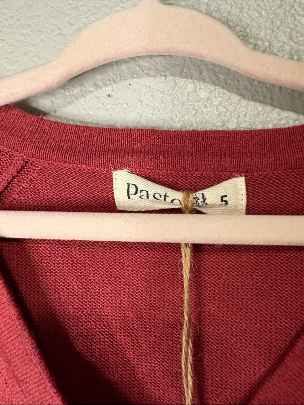Pastel Button-Front Cardigan – “Sherbet” Maroon | NWT Size 5